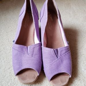 Toms Wedge Peep Toe Sandals